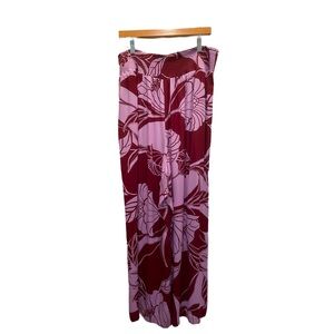 Anthropologie Women’s The Saria Smocked Wide-Leg Pants Maeve Lilac Floral XL